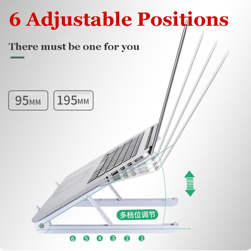 Portable Laptop Stand Desktop Support Raise Bracket Heat Dissipation Folding Storage Base Lifter Computer Stand Botebook Holder