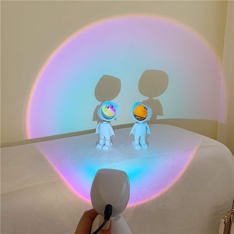 Astronaut Zonsondergang Sfeer Licht Night Projectie Robot Slaapzaal Slaapkamer