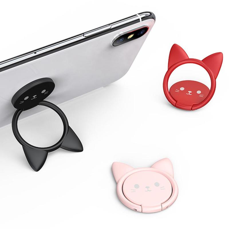 Doigt en métal porte-anneau téléphone Mobile Smartphone support de voiture support support mignon accessoires support support de voiture magnétique L8C4