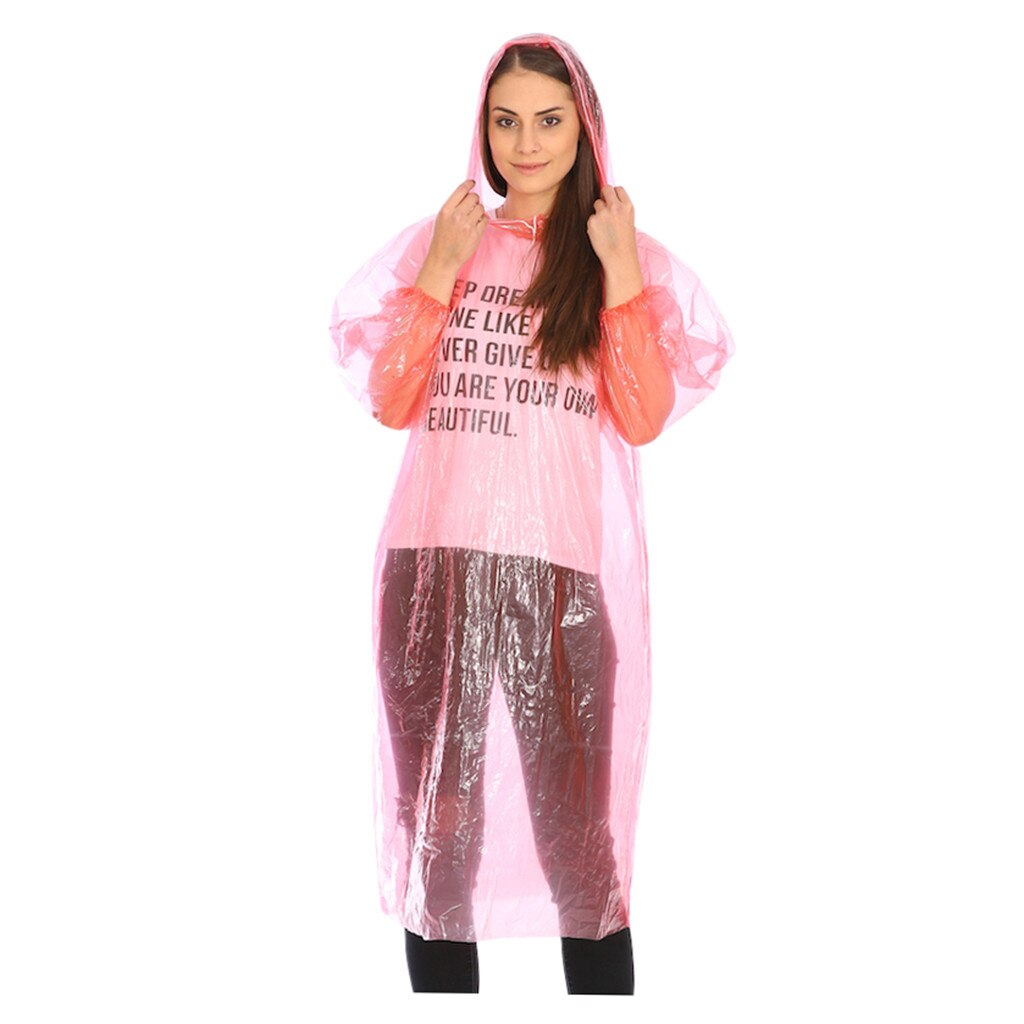 Rider Raincoat Transparent Men Women Hooded Jacket Neutral PE Raincoat Style Rain Coat