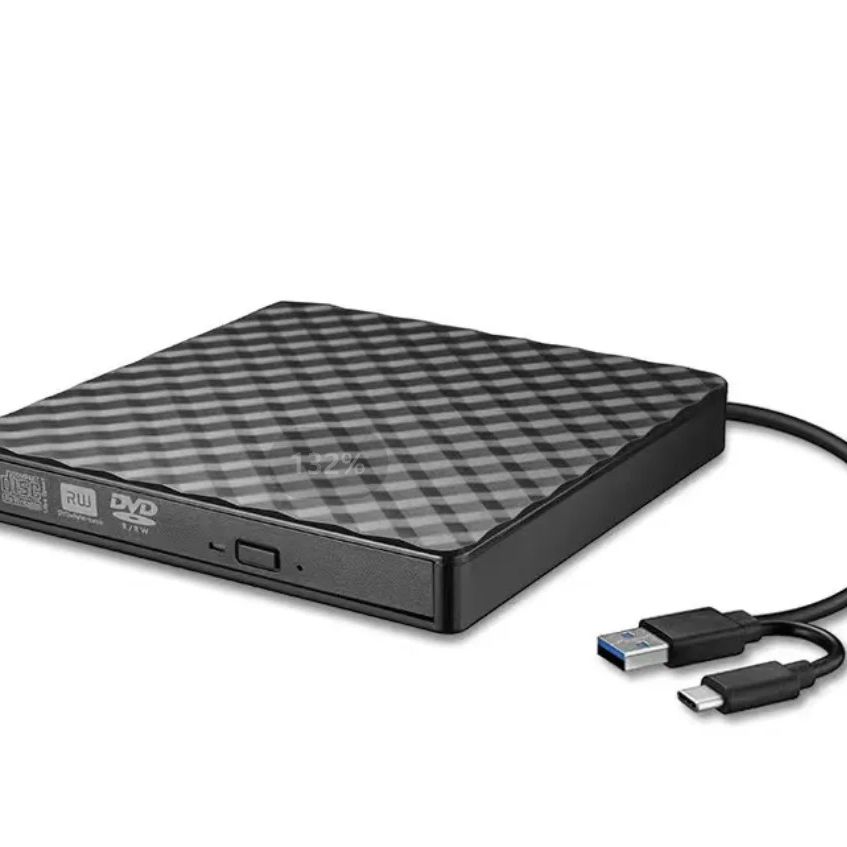 2in1 USB3.0 TypeC Slim External DVD RW CD Writer Drive Burner Reader Player Optical Drives For Laptop PC DVD Burner DVD Portatil: black