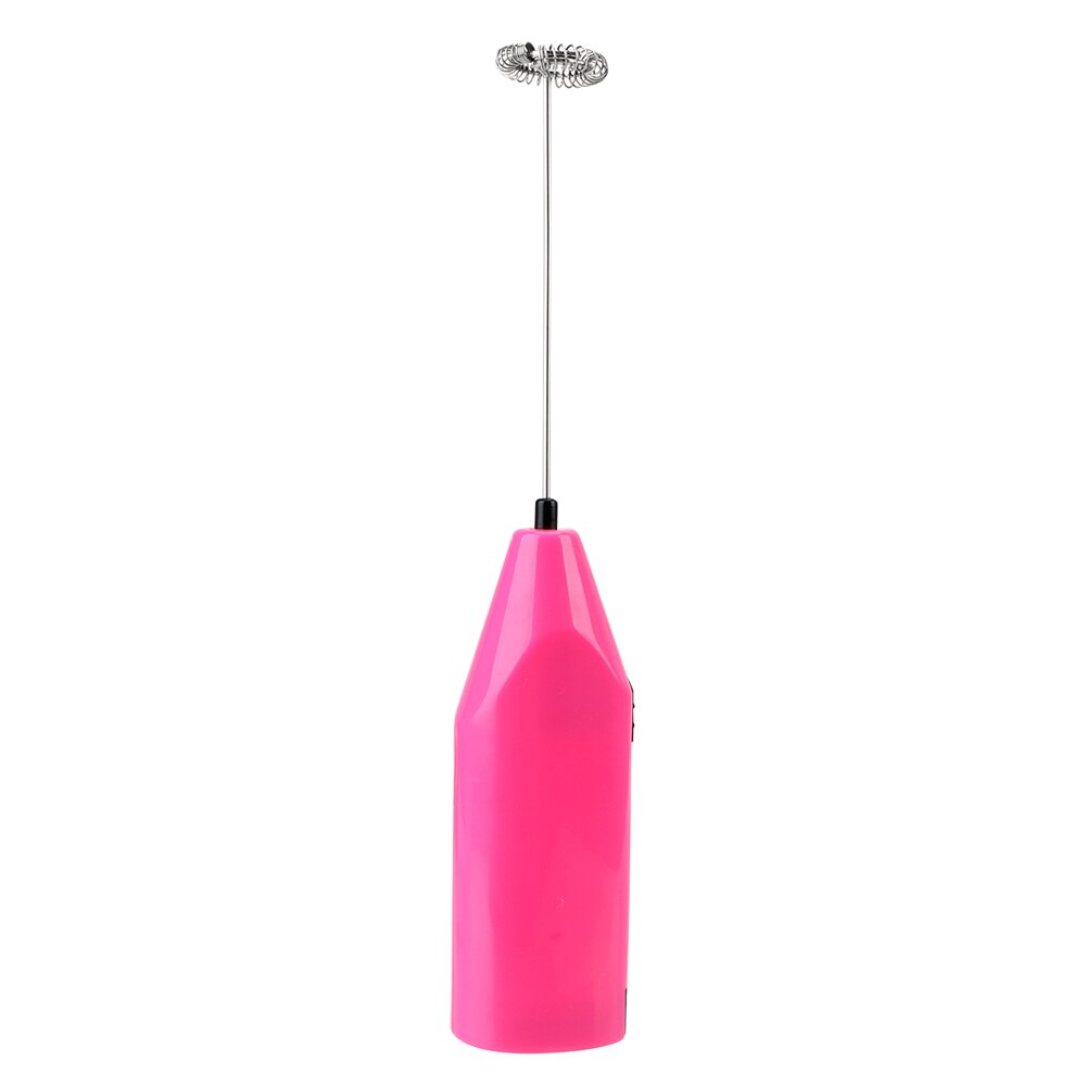 Milk Coffee Frother Foamer Mini Egg Beater Gadgets Milk Drink Coffee Whisk Mixer Electric Handheld Stirrer Kitchen Accessories: Pink