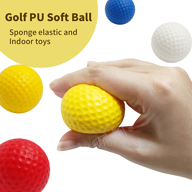 10 teile/los Weiche drinnen Praxis PU Gelb Golf Bälle Ausbildung Hilfe für Golfspieler