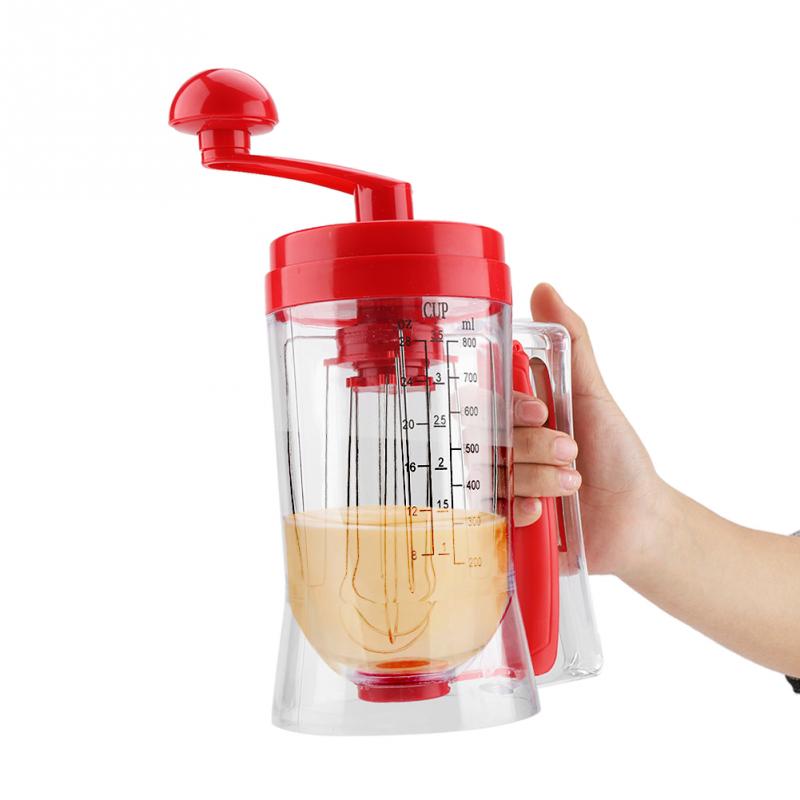Mais novo manual de mão panqueca cupcake misturador de massa dispensador liquidificador ferramenta de cozimento ferramentas de cozinha waffle fabricante de massa