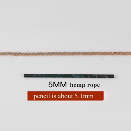 Naturlig jute uden farvet gør-det-selv håndværk hamp reb hænge mærke flaske indpakning snore tråd håndværk dekoration jute reb 2mm 8mm 10mm- 14mm: 5mm 100m