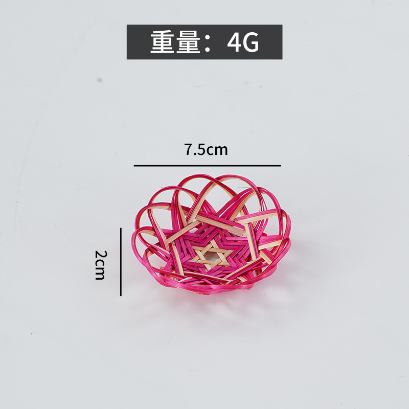 Japanese Sashimi Decoration Mini Basket Seafood Decoration Props Barbecue Plate Bamboo Basket Decoration: Lemon yellow