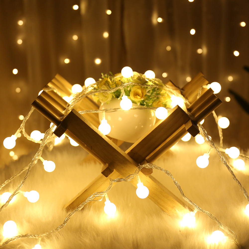 Usb/bateria led bola grinalda luz da corda de fadas luz ao ar livre aniversário casamento casa festival festa acampamento luz decorati
