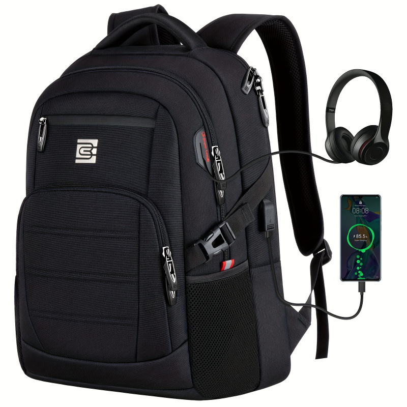 Bagsure water-resistant 15.6 inch Laptop Backpack with USB charging port