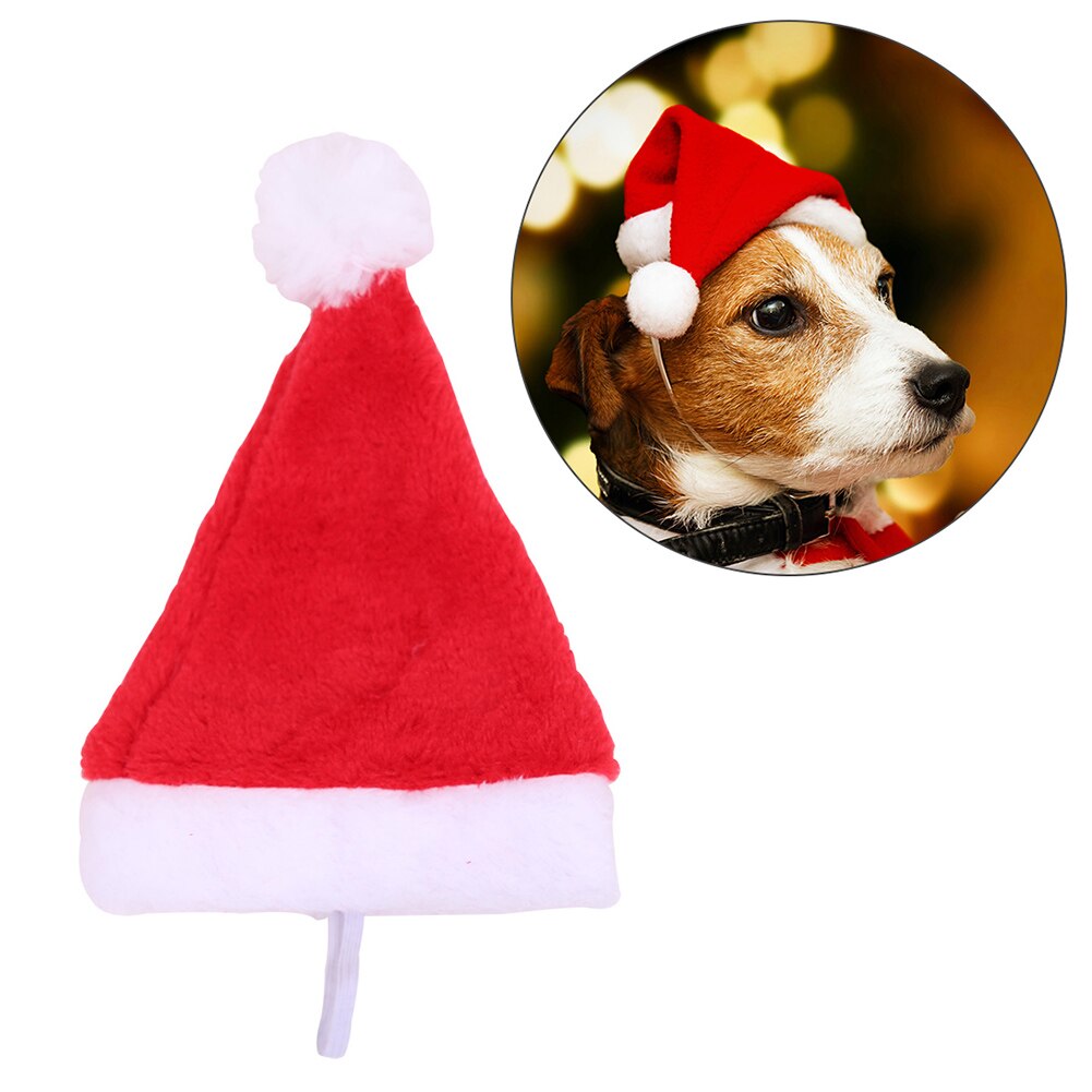 Kerstvakantie Kostuum Pluche Hond Santa Hoed Feestartikelen Decor Xmas