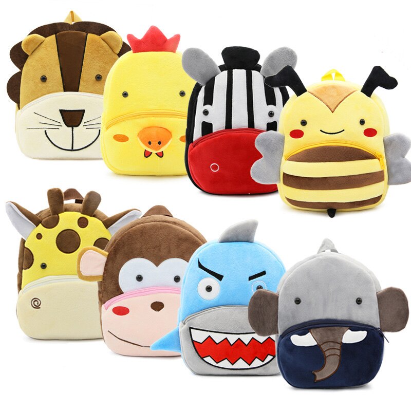 Kinderen Peuter Voorschoolse Rugzak Pluche Dier Cartoon Kids School Satchel Reizen Schooltassen