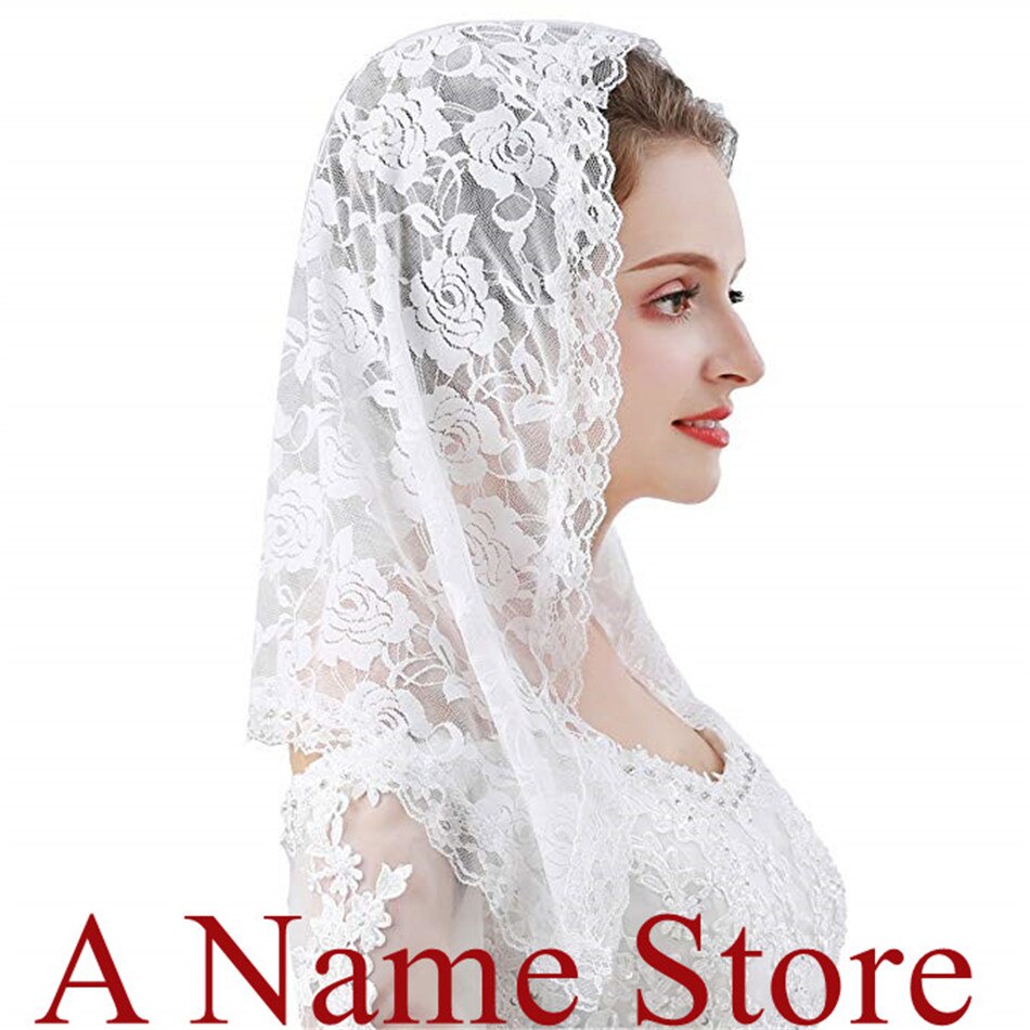 Voile en Dentelle blanche pour église, style catholique, couvre-chef,