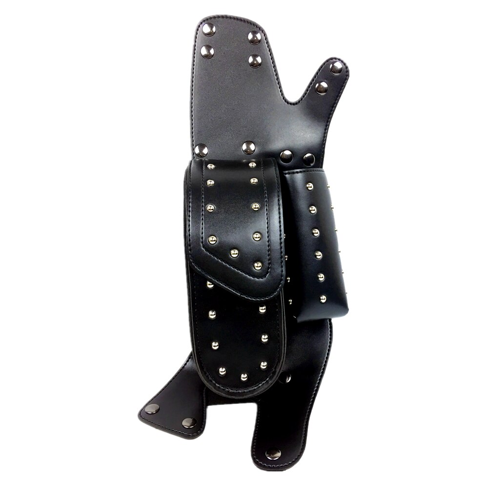 Zwarte crash bar tas + waterfleshouder voor harley touring electra road street glide flh fltr flhr met zadeltasbeschermer: Rechts