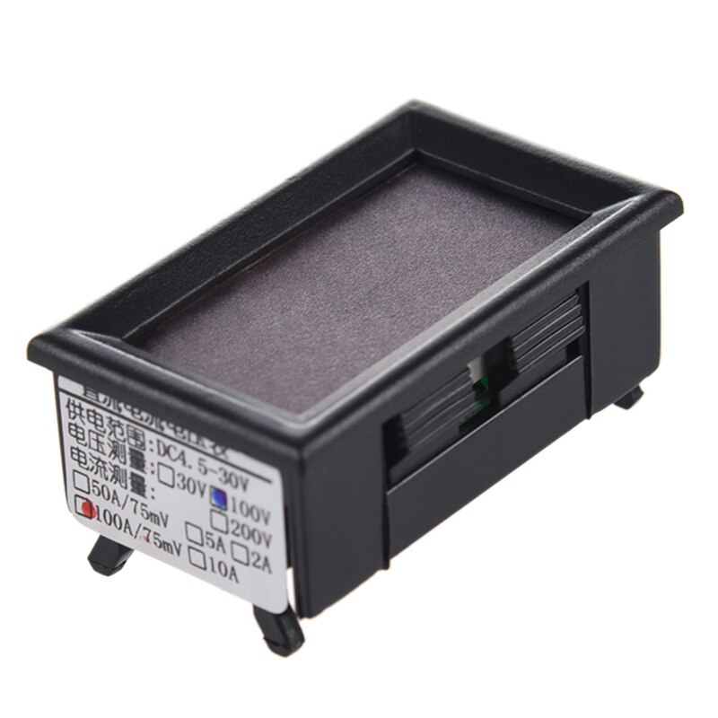 100V 100A DC Dual Digital Voltmeter Ammeter LED Amp Volt Meter 12V w/shunt Car