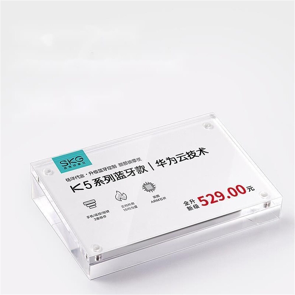 100*100mm Acylic Magnetic Sign Holder Frame Stand Display Table Stand Menu Holder