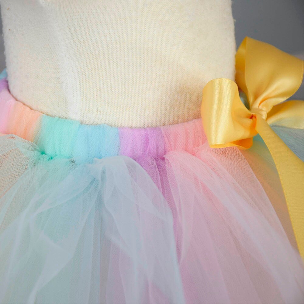 Neue Pastell Regenbogen Baby Mädchen Ballettröckchen Felsen Flauschigen SchöNe Nylon Tüll Tutus neugeboren Foto Requisiten Baby Mädchen Kleidung Pettiskirt