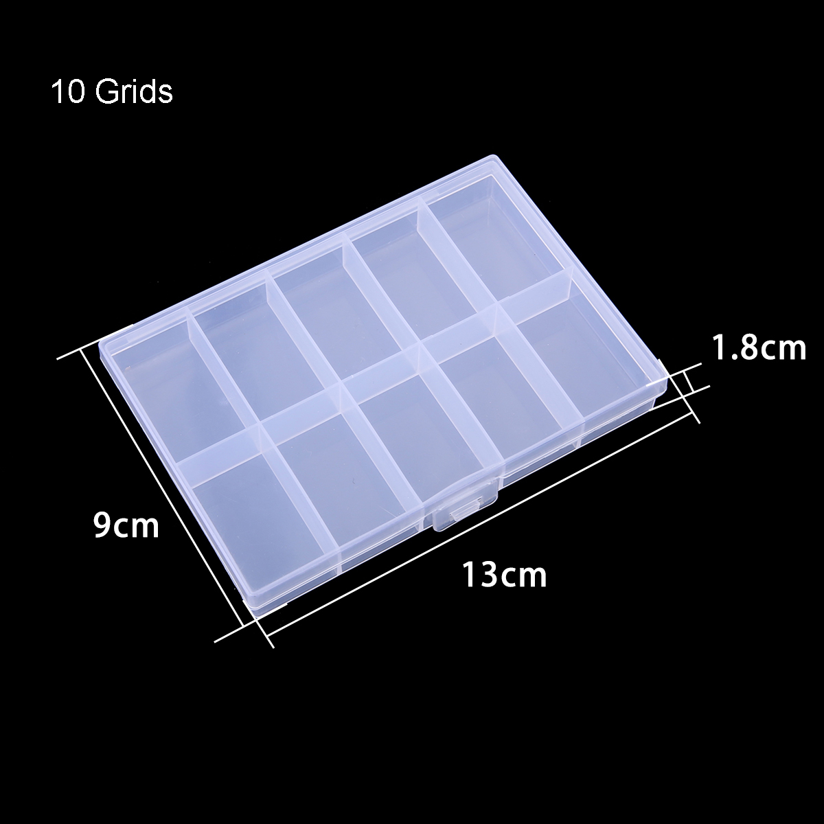 Caja de almacenamiento de plástico de 6-24 compartimentos, organizador, contenedor de joyería con divisores para cuentas, manualidades, suministros de joyería de costura: Gris