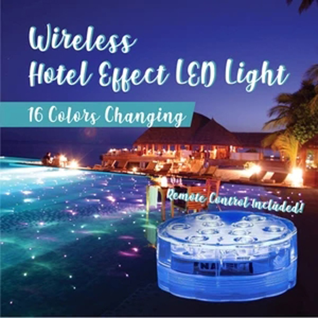 Waterproof Wireless Home Garden Hotel Swimming Pool Party Effect underwater LED Light