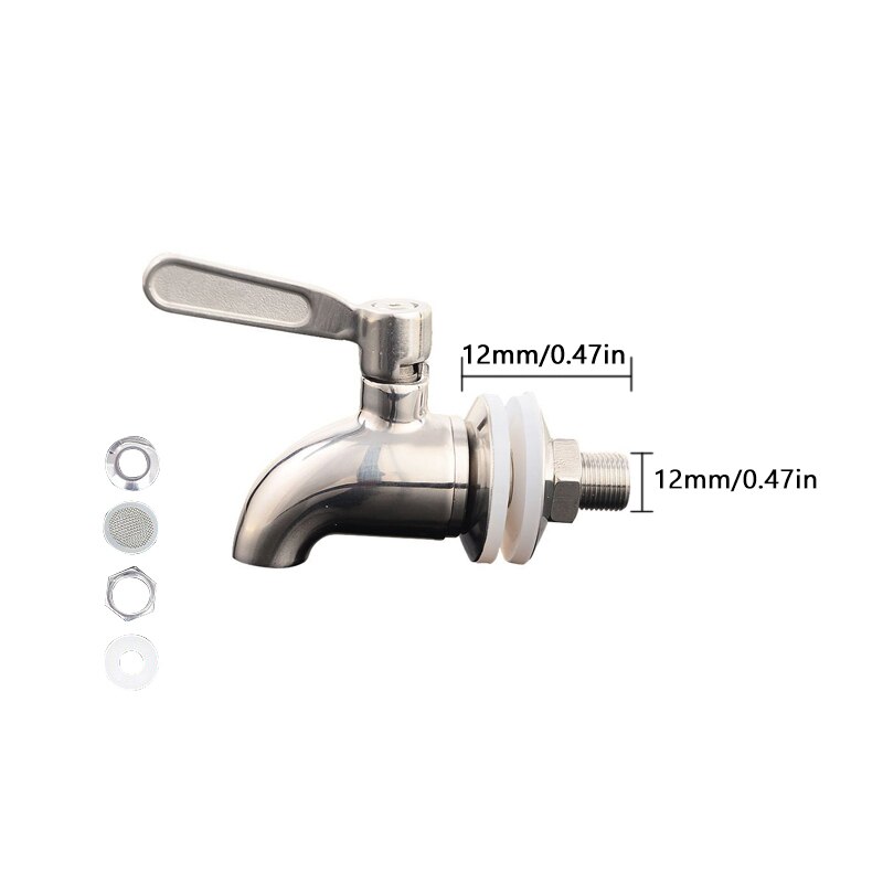 De acero inoxidable bebidas dosificador de vino barril grifo moderno grifo casa vino barril cerveza jugo dispensador de bebidas nevera vino tapón: 12mm A