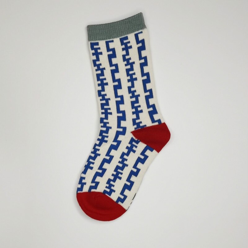 Baby Jongen Meisje Sokken Peuter Katoen Ademende Sokken Koreaanse Mode Katoen Lente Herfst Knie Hoge Kinderen Sokken: Blauw / 7-9T