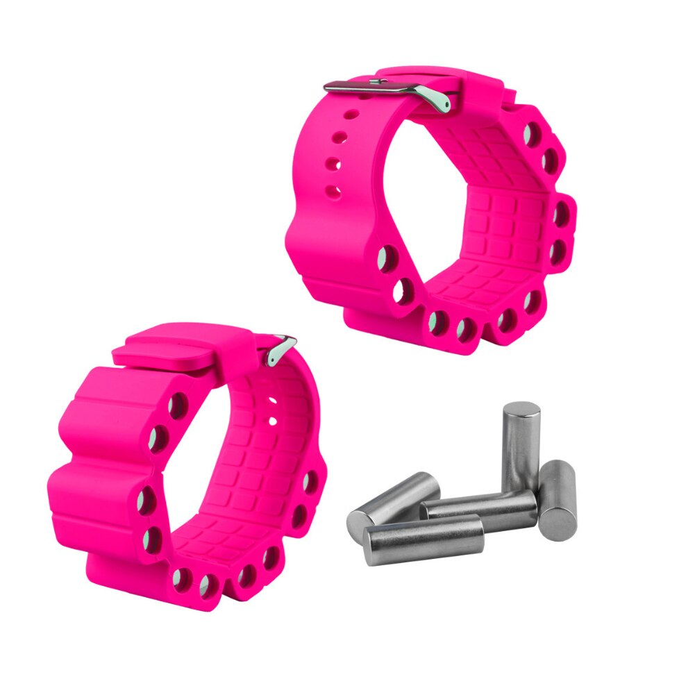2 st handledsvikter bärbart viktarmband för fitness träning promenad jogging gymnastik aerobics yoga gym: Rosa