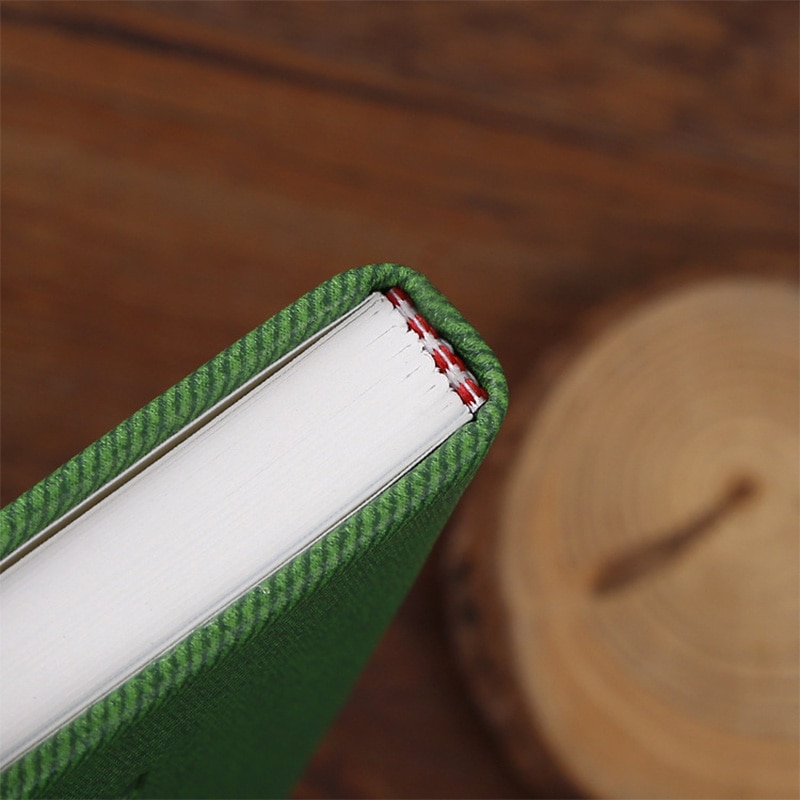 Classic Fabric A6 Dotted Journal Dot Grid Bullet Notebook Hard Cover Elastic Band Envelope Pocket Diary Travel Planner