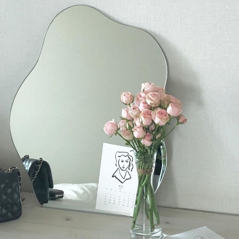 Creatieve Muursticker Spiegel Acryl Self Stok Make Up Dressing Spiegels Slaapkamer Glazen Tegel Oppervlak Zelfklevende Spiegel Decor