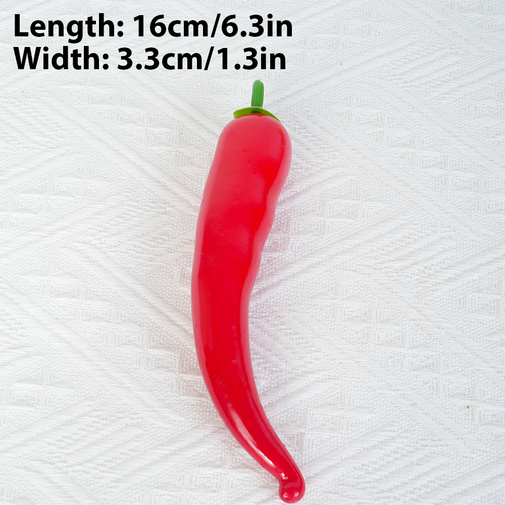 7pcs Pepper Green Pepper simulated vegetables Artificial PE Fruit Model Party Kitchen Decoration Shooting props: Fluorescence Yellow