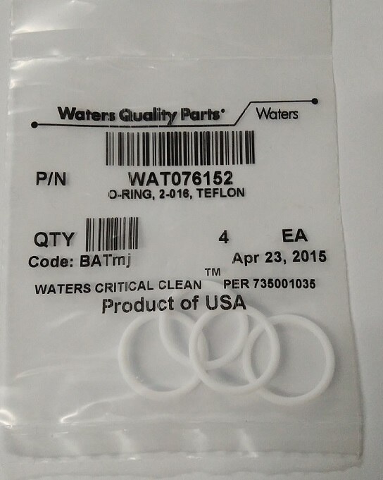 Para WATERS 2-016, PTFE sellado o-ring WAT076152 4 Pack