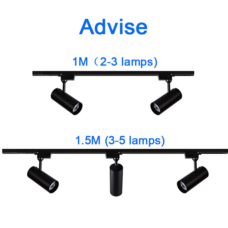 220V COB Led Spoor Licht Lamp 30W Track Lampen Lampen Verlichting Spots voor winkel kledingwinkel Thuis aluninum lichaam