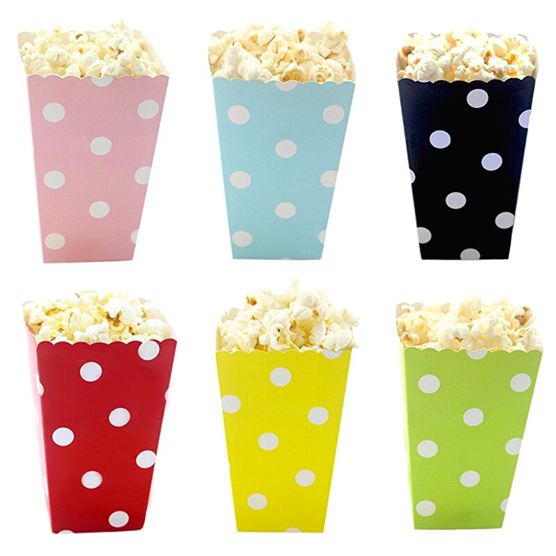 Papiræsker dekoration stribet form slik festartikler mad pommes frites snackkasser engangsgodt papir æske popcorn