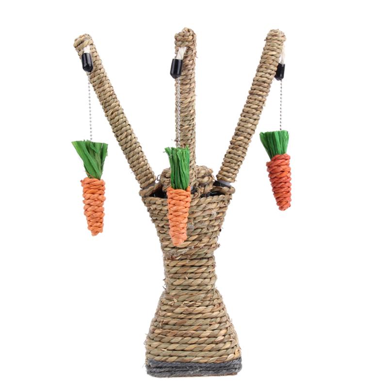 14cm Pet Cat Toys Interactive Tree Tower Shelves Climbing Frame Cat Scratching Post Sisal Rope For Cat Tooth Cleaning