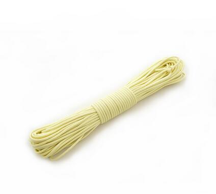 5 Colors Glow in the dark Luminous Paracord 550 100FT Parachute Cord Lanyard Rope 7 Strands Cores Outdoor Survival: Yellow / 20m