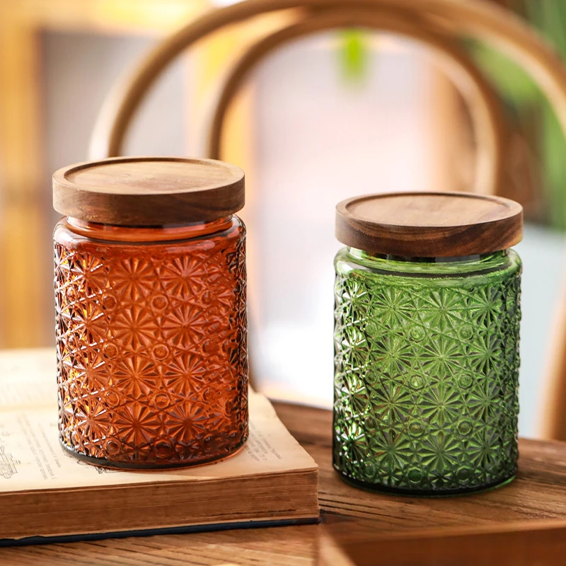 Contenedor de alimentos para cocina, tarros de vidrio con tapa, cajas organizadoras de cereales, tarros de albañil, caja de aperitivos, botellas de vidrio selladas, Gadgets