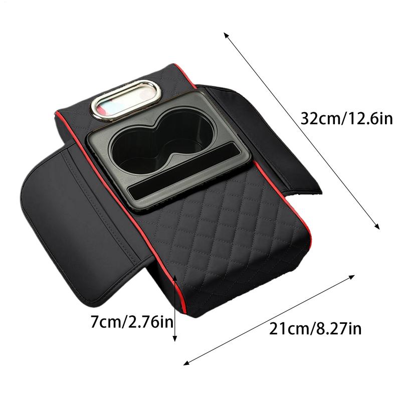 Cubierta para reposabrazos de coche, compartimento central para coche, reposabrazos, soporte para teléfono, funda protectora, cojín, almohadilla de elevación para reposabrazos, accesorios para coche