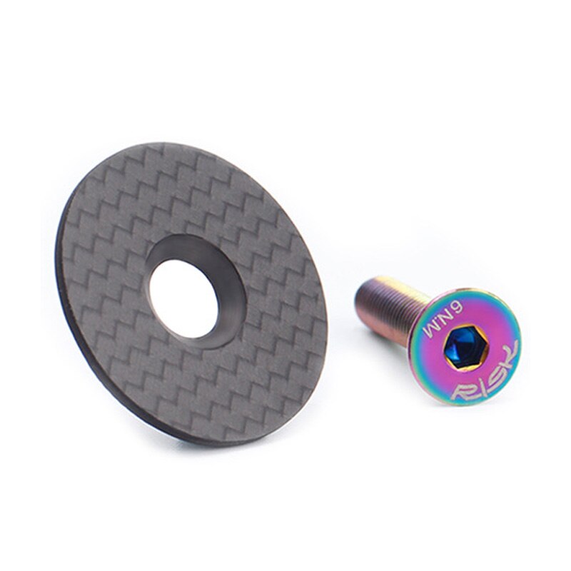 Carbon Fiber 28.6mm Stem Cap 31.8mm OD2 Stem Cap & TC4 Titanium Alloy Screw For Mountain Road Bike Bicycle Cycling Headset: 28.6mm