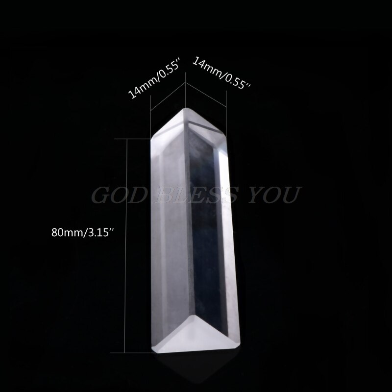 Triangular color prism K9 Optical Glass Right Angle Reflecting Triangular Prism For Teaching Light Spectrum