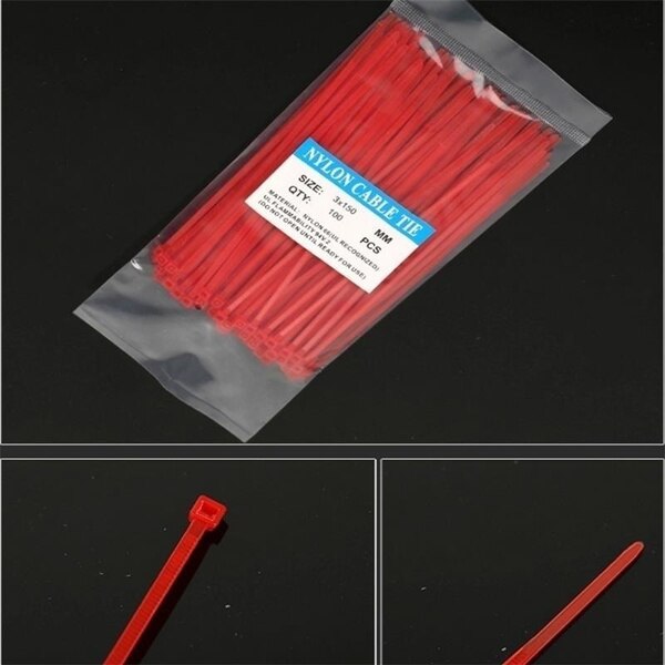 100pcs/bag Self-locking Cable Tie 3 x150 mm Nylon Cable Ties Plastic Cable Ties Acid Corrosion Resistant Insulated Cable Ties