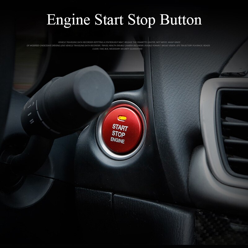 Bilinredning motor start stopp tändning nyckelring lock passar för mazda 3 bm bn 6 gj1 gl cx -4 cx4 bil dekor tillbehör