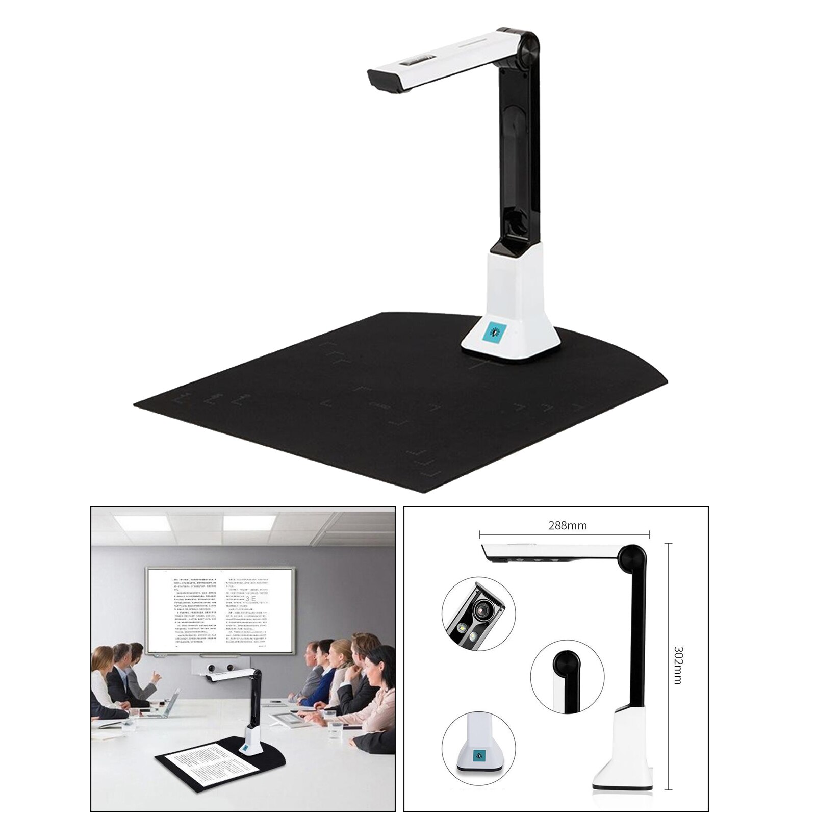 8MP HD A4 A5 Document Scanner real-time scanning For Picture Photos Magazine