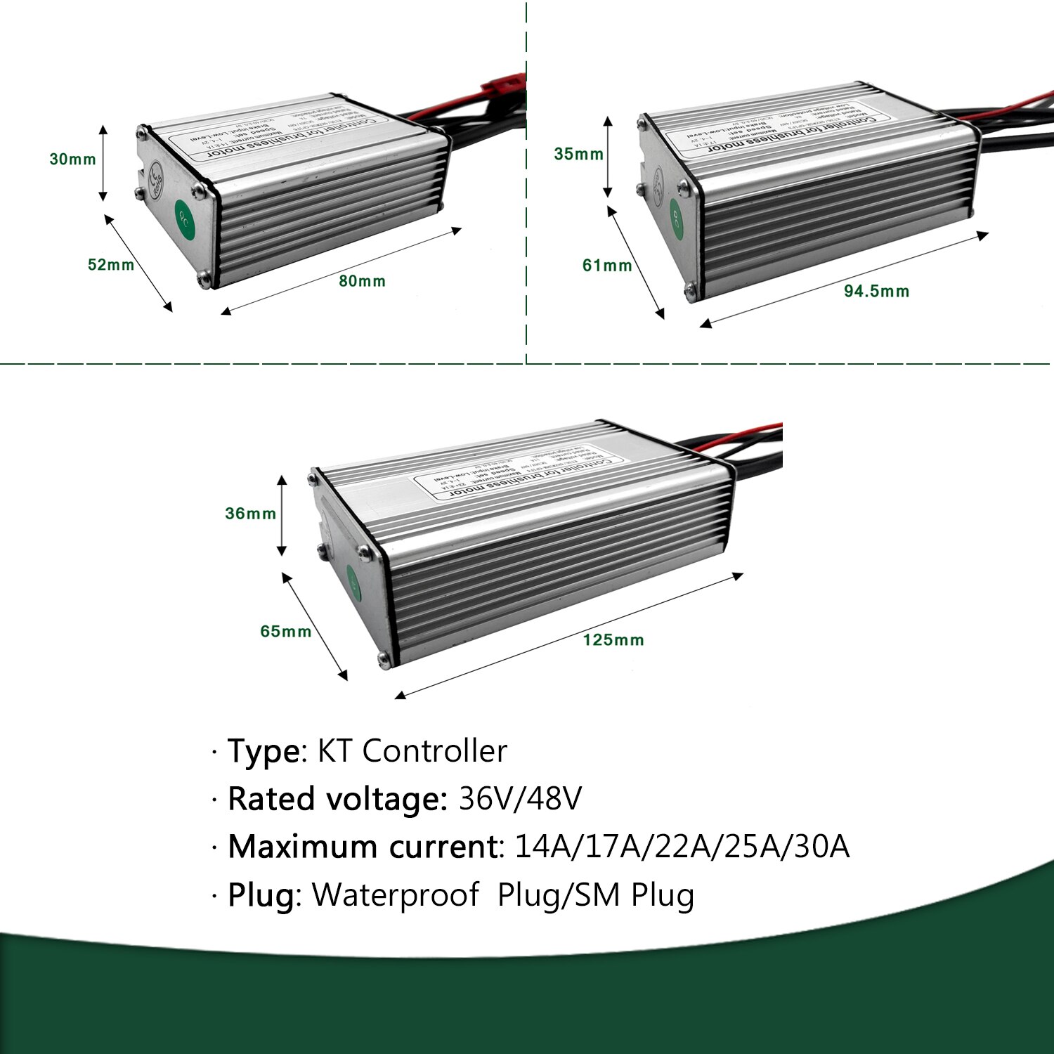 Kt ebike controller 36v 250w 350w 48v 500w 750w 1000w elcykel cykel borstlös lcd led e bike controller kt med ljus