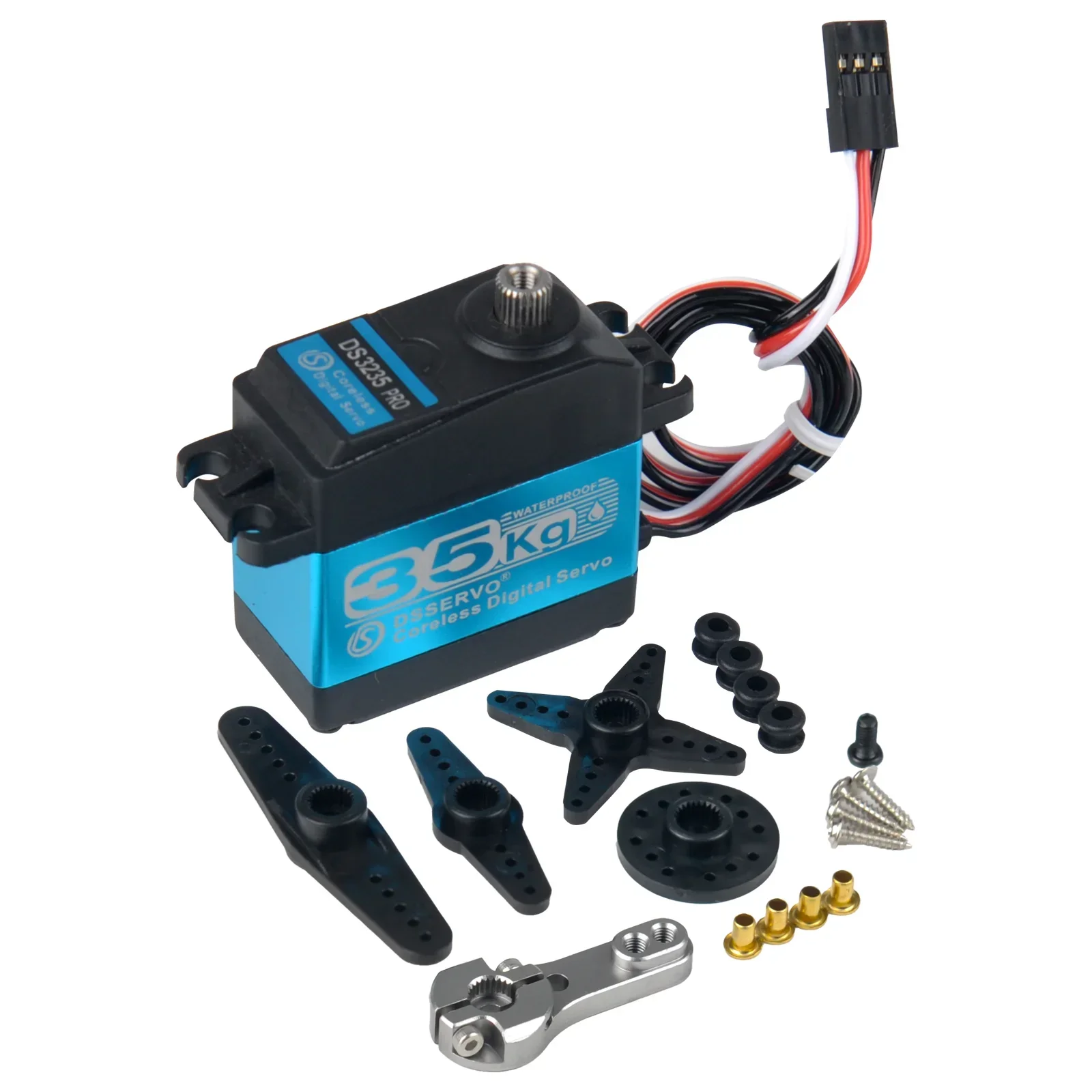 Servo Digital DS3235 PRO de 35kg, motor sin núcleo de 180/270 grados con servos de brazo Servo de 25T para Robot:  Opción4