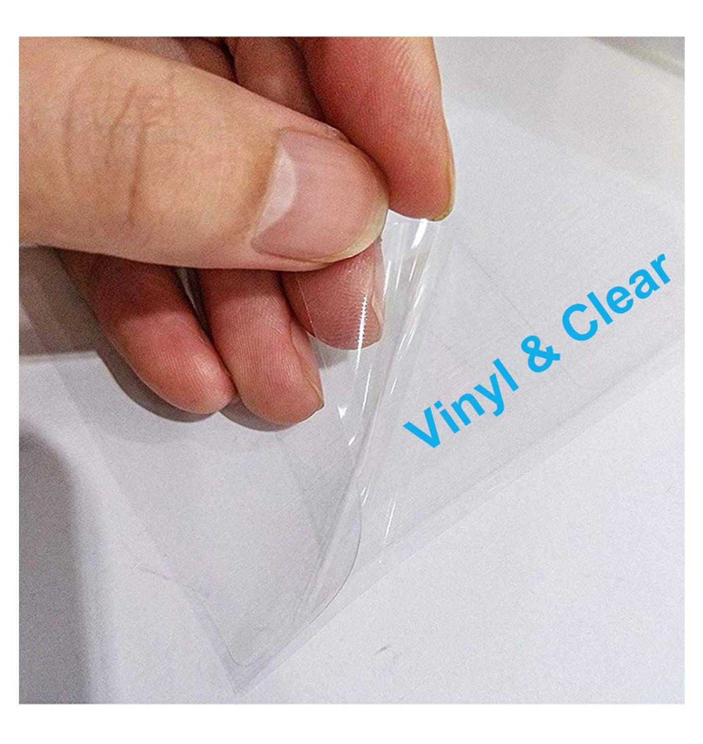 Dootile 500 st / rulle transparent etikett rektangulär pvc klippbok etikett tätning klistermärke klar bok reparation tejp etikett 50.8 x 101.6 mm