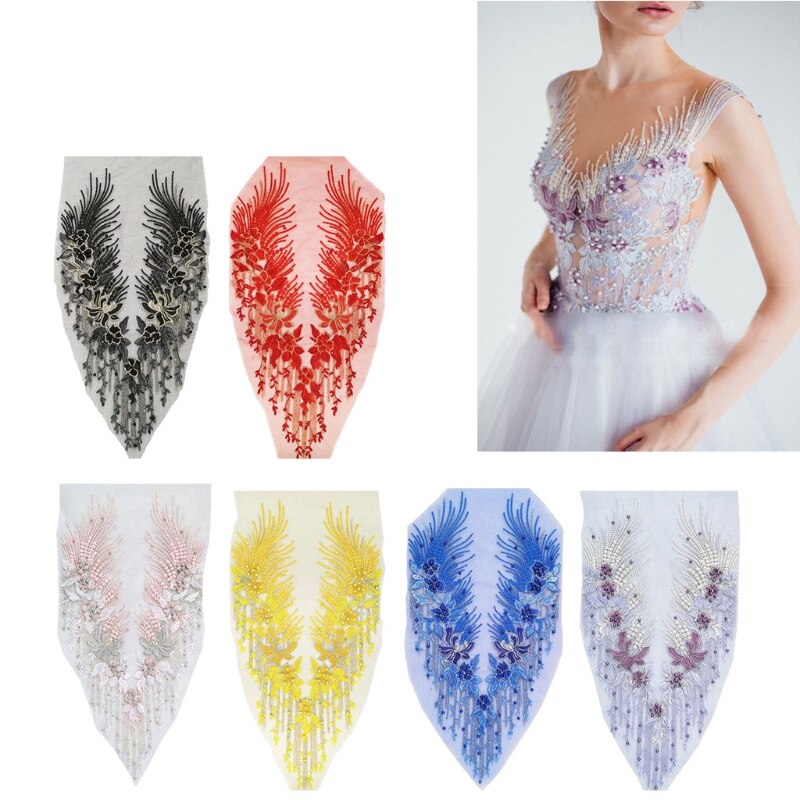 Lace & Beads Embroidered Dress-Bust 30 to 32