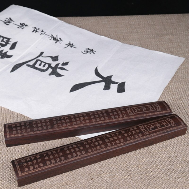 Klassieke Carving Ambachten Paperweights Effen Houten Paperweights Chinese Calligraphie Schilderen Speciale Paperweights Peso De Papel