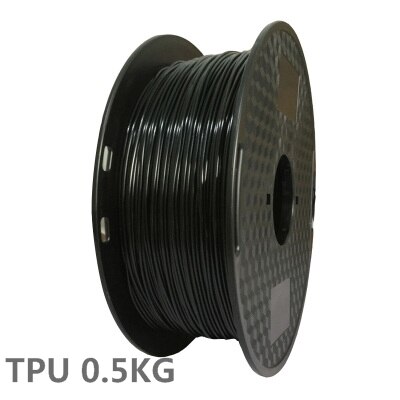 0.5KG TPU 3D Printer filament 1.75mm 500g Flex Soft Elastomer Rubber Material for 3D Printer Consumables: Black