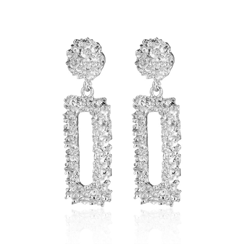 BICUX Vintage Earrings For Women Gold Round C Geometric Statement Earring Metal Earring Hanging Jewelry
