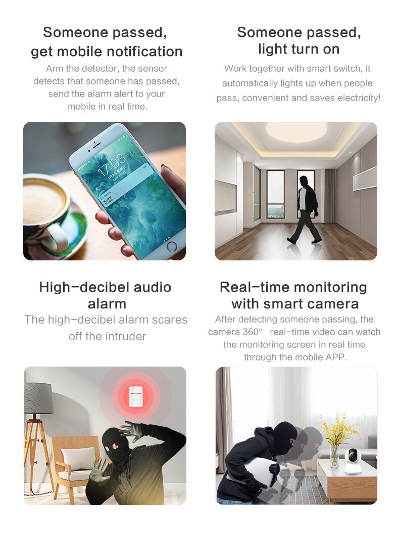 Tuya Smart Wifi Infrarood Detectoren Motion Sensor Alarm Compatibel Met Tuyasmart App Smart Leven App