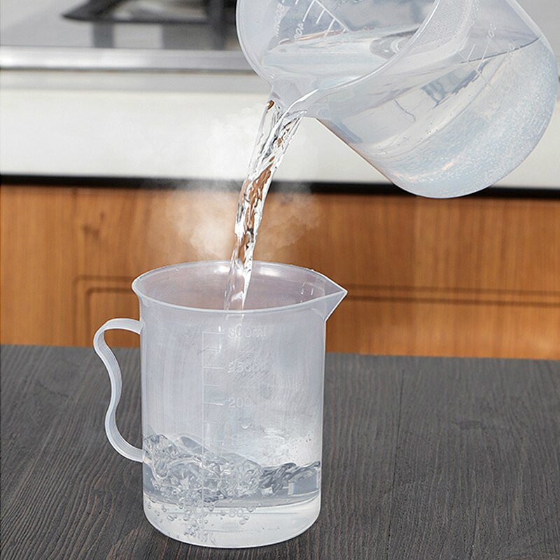 Vaso de medición graduado de plástico transparente, vaso de medida transparente para hornear, recipiente para jarra, herramienta para hornear