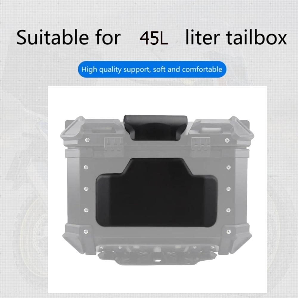 Respaldo negro para motocicleta, funda superior trasera suave, accesorios de modificación de cojín, almohadilla trasera Universal de fácil instalación para pasajero