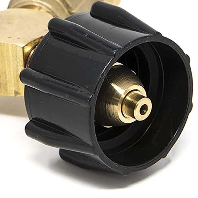 Propane Y-Splitter Tee Solid Brass with 1-Male QCC and 2-Female QCC for BBQ Grill, Heater, Propane Appliances